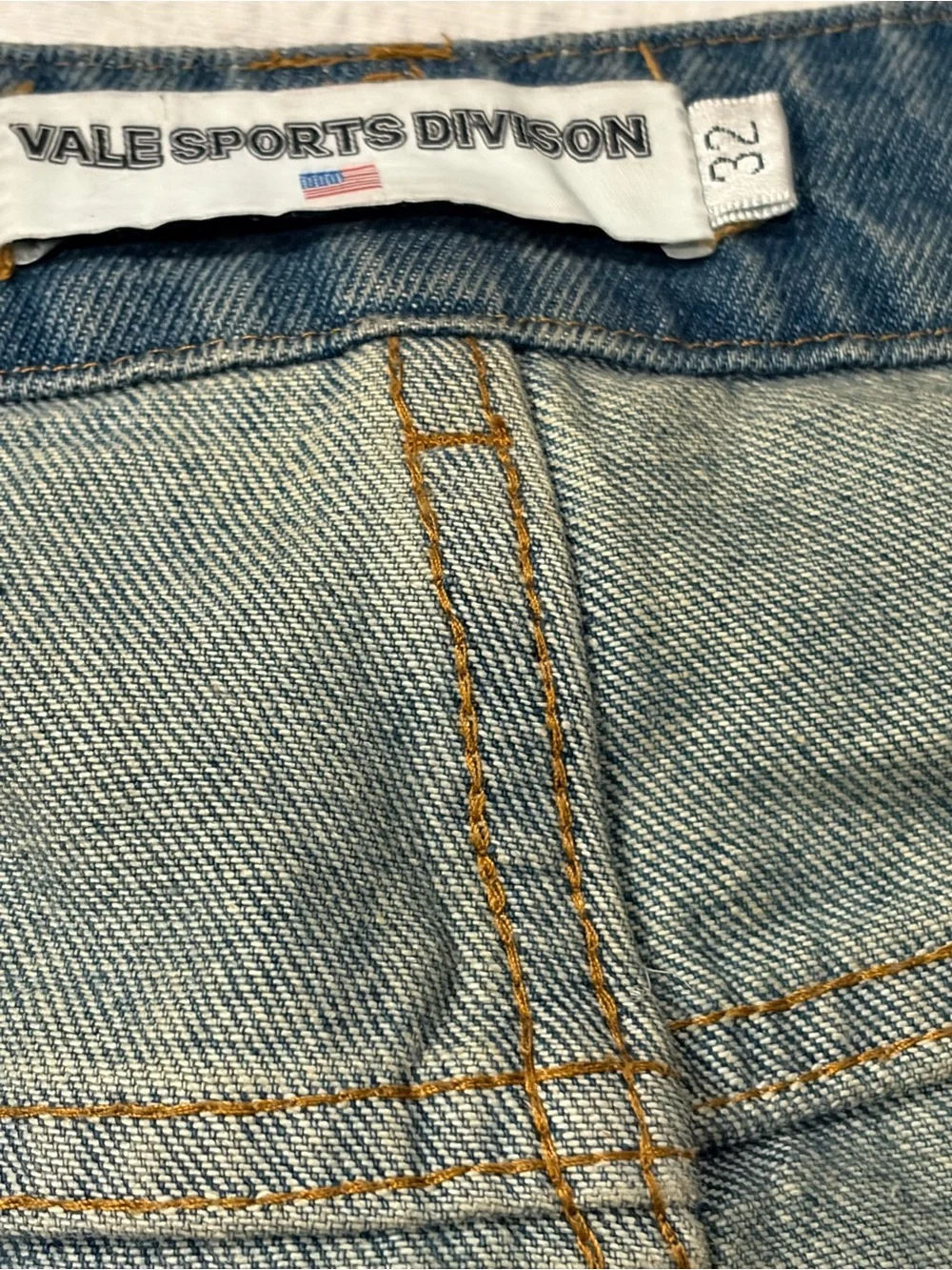 Vale Forever Sirens Jorts 'Blue' Rhinestone Cotton Denim Shorts Men's Size 32